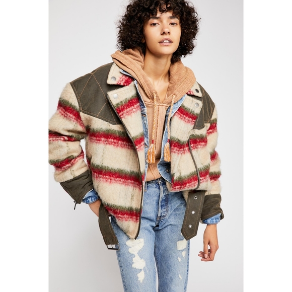 Free People Jackets & Blazers - Free People | Montana Slouchy Wool Moto Jacket